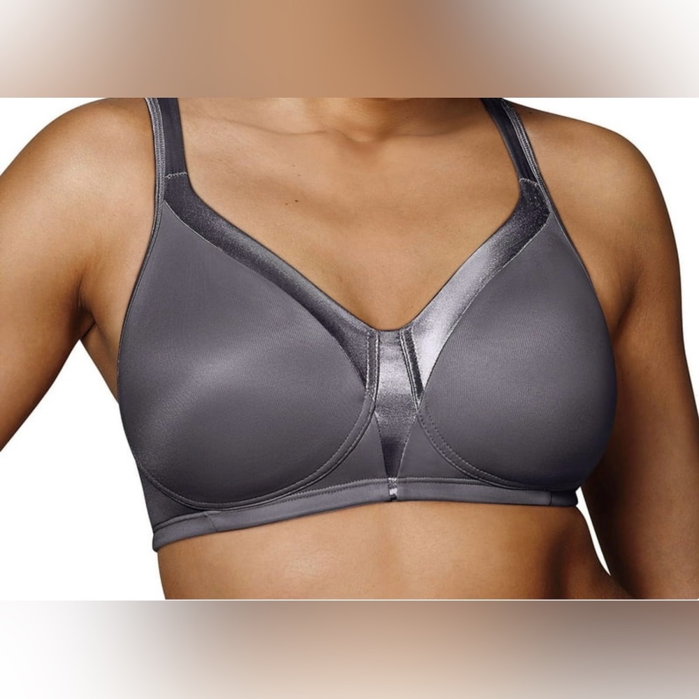 Wireless Full-Coverage Smooth Bra in Gray